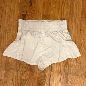 Free People Movement White Get Your Flirt On Shorts
